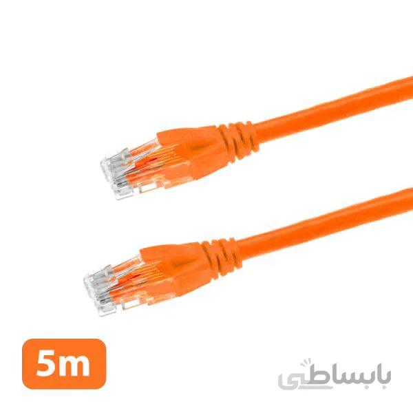 کابل شبکه 5 متری VERITY مدل CAT6 نارنجی