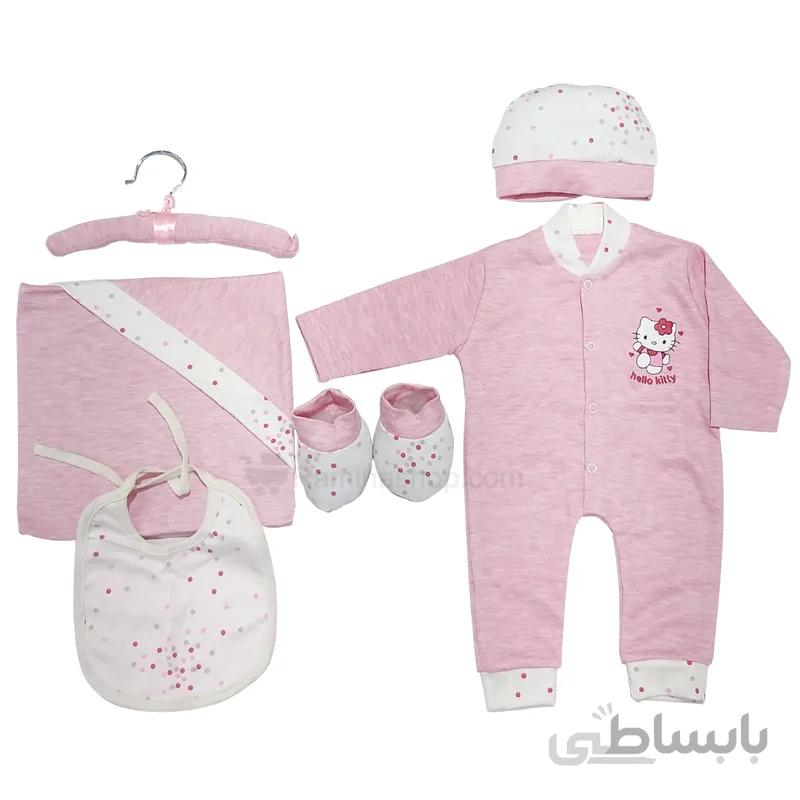 ست لباس بیمارستانی نوزادی 7 تکه طرح کیتی صورتی مادرکر Mothercare