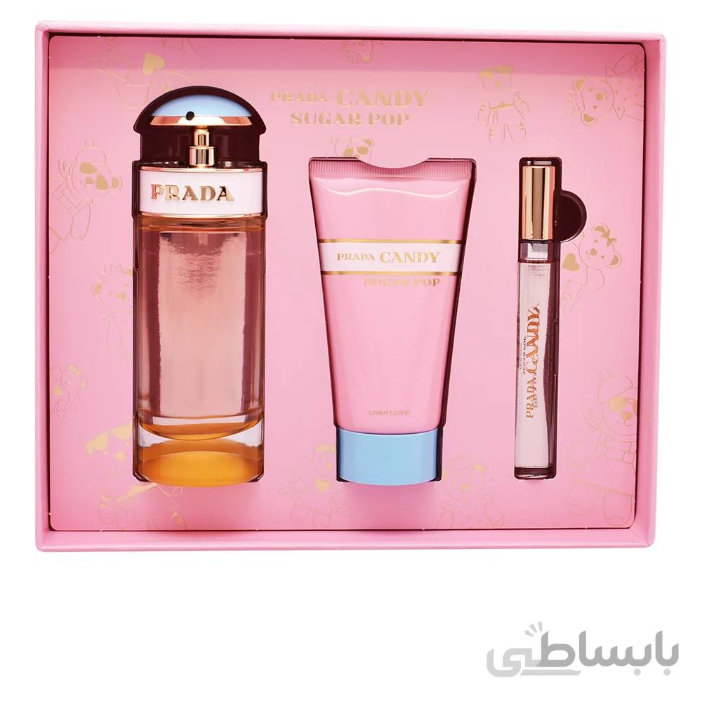ست ادکلن زنانه اورجینال پرادا کندی شوگر پاپ Women's Perfume Set Candy Sugar Pop Prada (3 pcs)