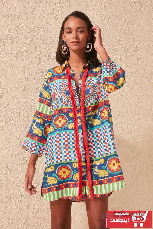 شومیز زنانه پارچه نخی مارک ترندیول میلا کد ty35576094