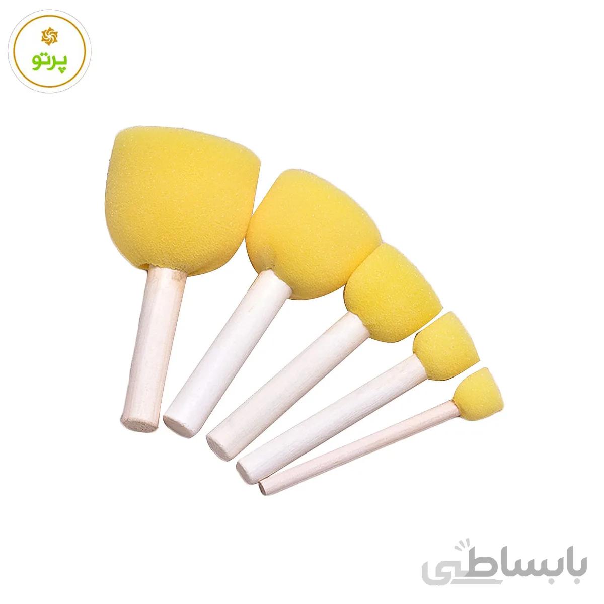 تامپون ابری دسته چوبی