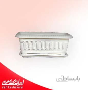 گلدان پلاستیکی مستطیلی طرح دار کلاسیک مدل 602