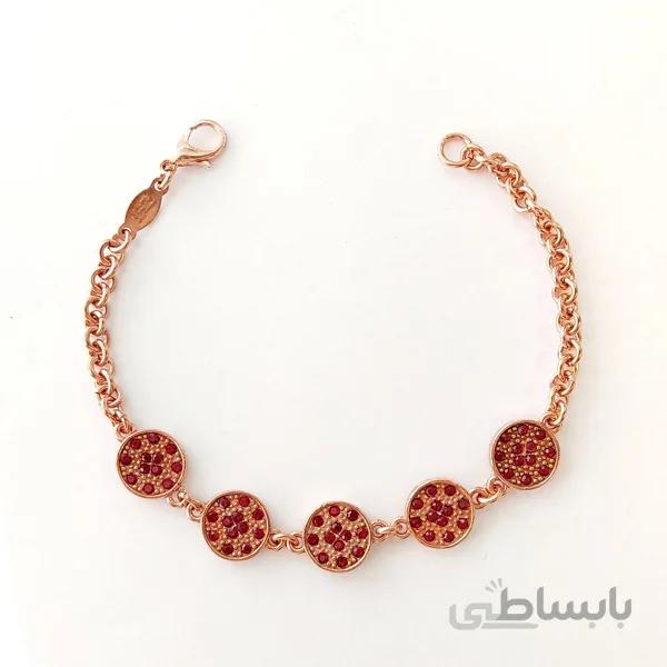 دستبند مسی مارگازیت دایره قرمز کد jw315