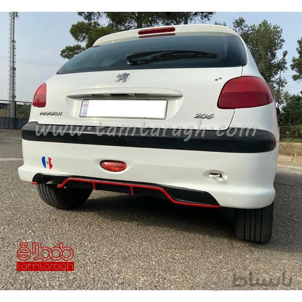دیفیوزر سپر عقب پژو 206 و 207 طرح جدید برند TGS
