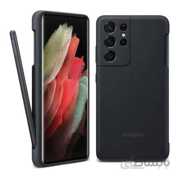 کاور سیلیکونی اورجینال به همراه قلم مناسب برای سامسونگ Galaxy S21 Ultra 5G