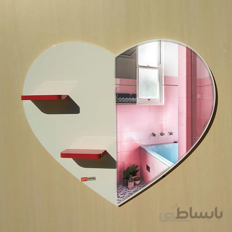 آینه دستشویی قلبی | عرض ۶۰ و ارتفاع ۷۰