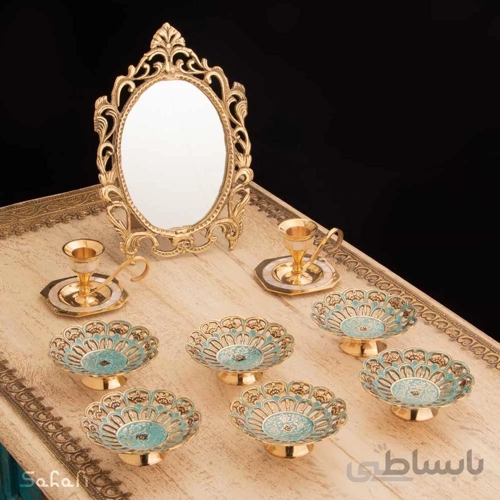 ست هفت سین برنجی میناکاری کد 1095