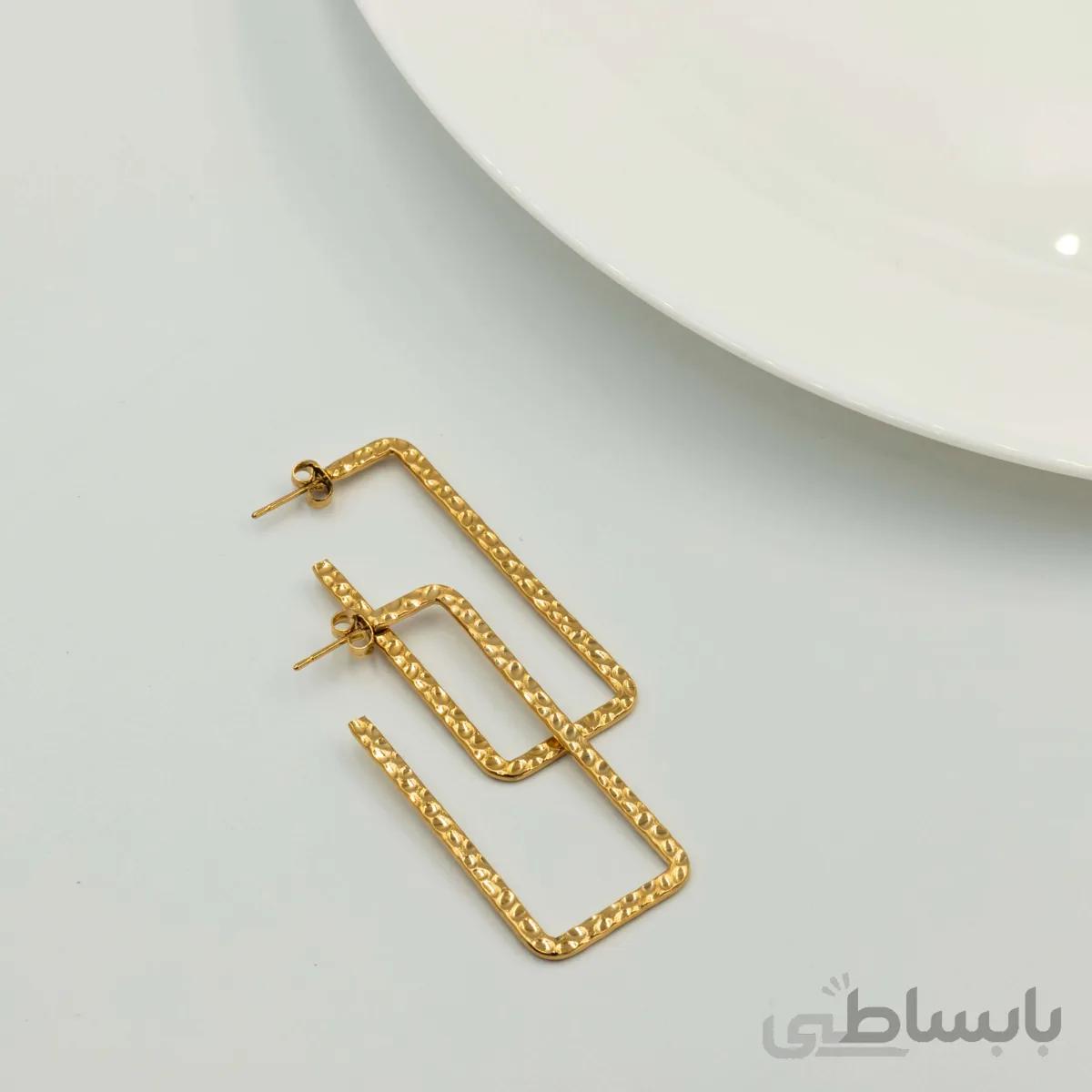 گوشواره استیل مستطیل E15