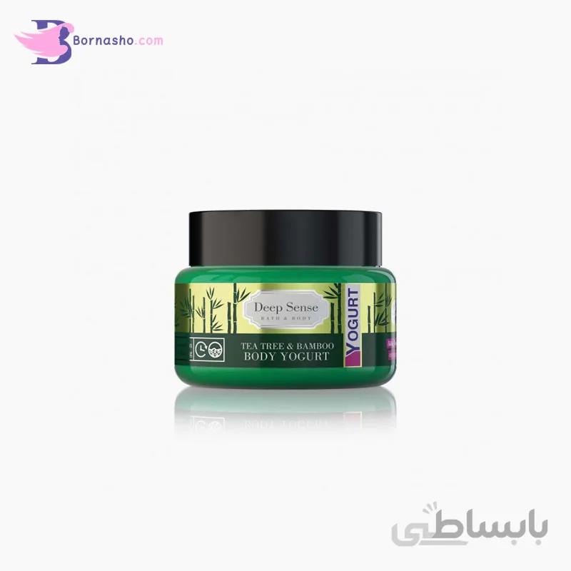 ماست بدن بامبو مناسب پوست‌های چرب دیپ سنس ا Tea Tree And Bambo Body Yogurt 250ml DEEP SENSE