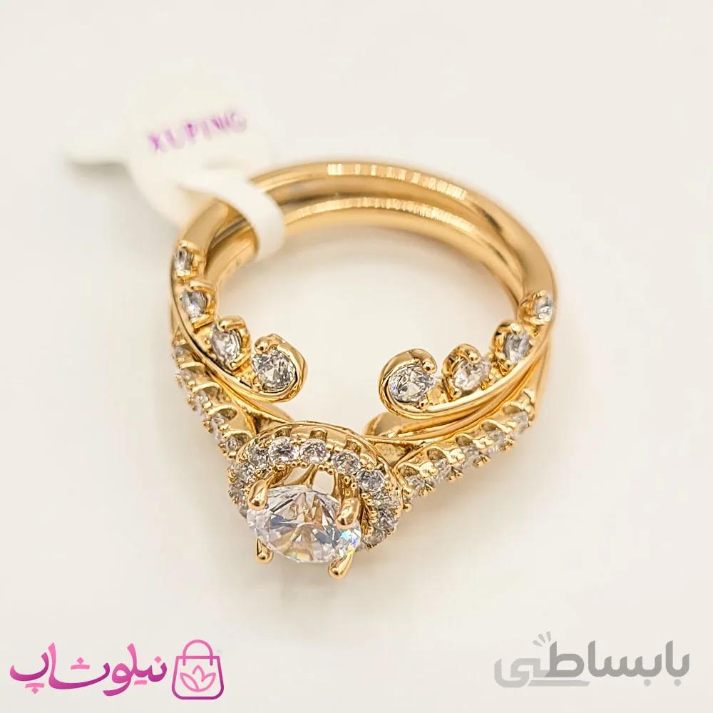 انگشتر زنانه چند ردیفه ژوپینگ کد 2285-1