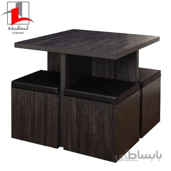 میز و صندلی ناهارخوری 4نفره لمکده مدل کم جا 04