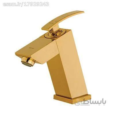 شیر روشویی سوپرفلت اب طلایی کلار تک