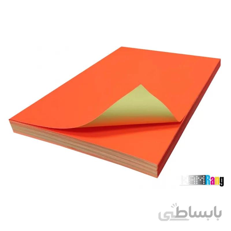 کاغذ مات قرمز سایز A4 وزن 150 گرم 100 برگ پشت چسب دار