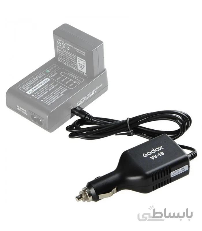شارژر فندکی گودوکس مدل Godox VV-18 مناسب برای فلاشهای VB-18