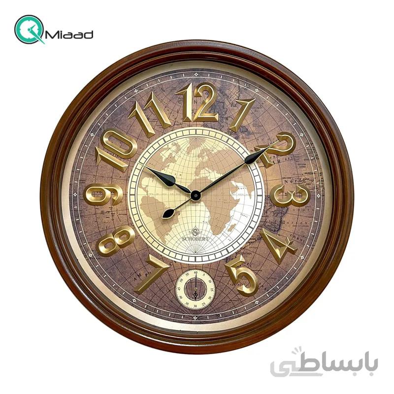ساعت دیواری چوبی شوبرت مدل 6424