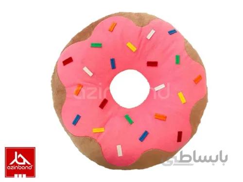 بالش طبی فانتزی دونات صورتی شماره 2 ا بالش طبی فانتزی دونات صورتی با پارچه مخملی