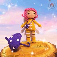 عروسک بافتنی دختر باران ( کد 60200 )