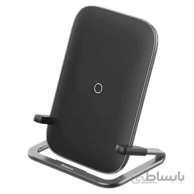 شارژر بی سیم و پایه نگهدارنده باسئوس Rib مدل 02/WXPG-01 ا Baseus WXPG-02/01 Rib Horizontal and Vertical Holder Wireless Charger
