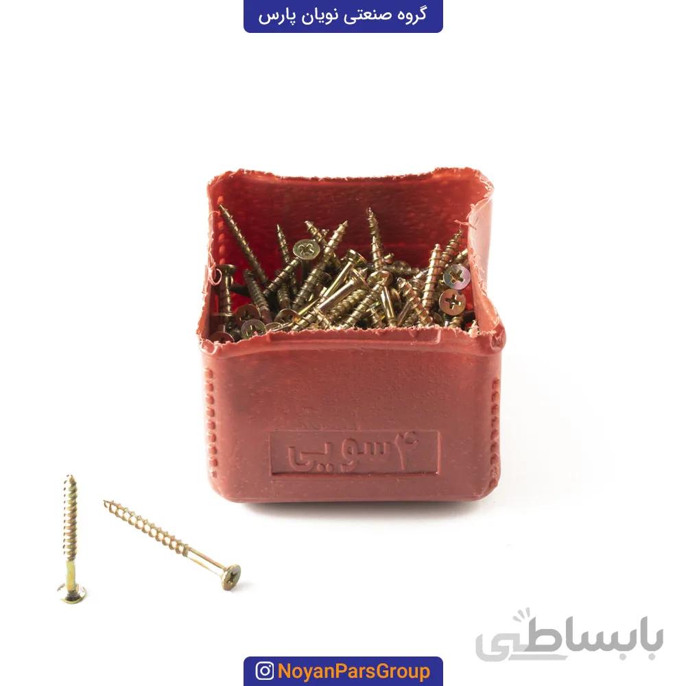 پیچ چوب 4 سو سایز 2.5 در 12 (6سانت) بسته 144 عددی نویان پارس