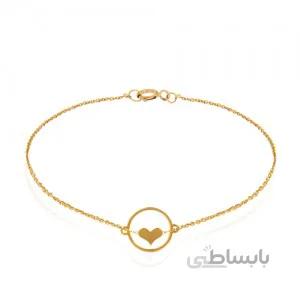 دستبند طلا زنانه طرح قلب کد LB104