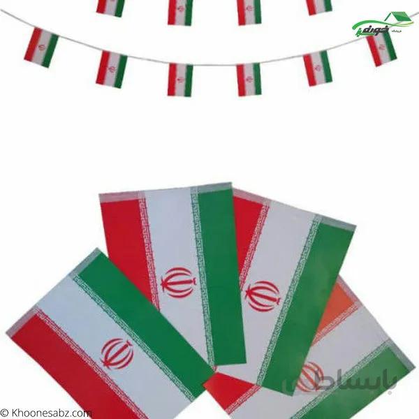 پرچم ایران ریسه ای چهار گوش 6 -695