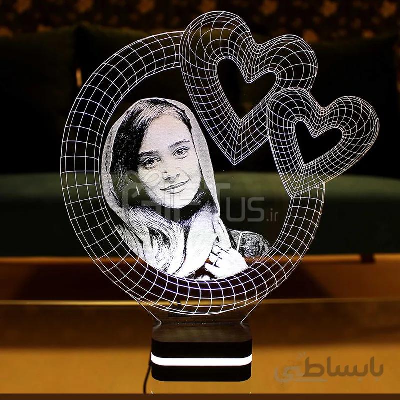 چراغ خواب سه بعدی چهره شما (بالبینگ) طرح فضا (سفید)
