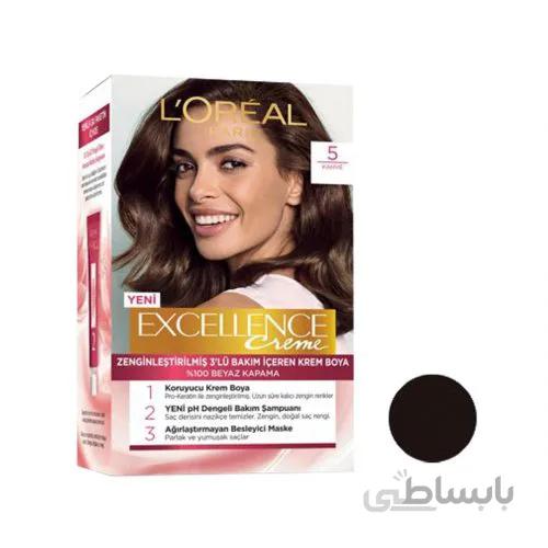 رنگ موی لورال Loreal شماره 5 مدل Excellence