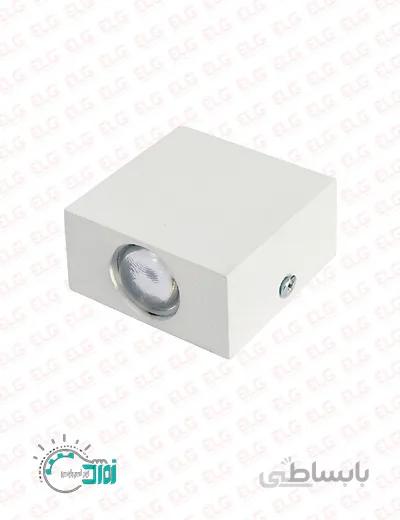 چراغ دکوراتیو نما یک طرفه مربع توان 1*1 وات زمرد نور