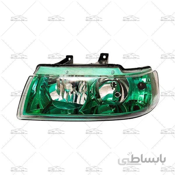چراغ جلو اسپرت سمند طرح کروم سبز ا Green Front Light For Samand Headlights