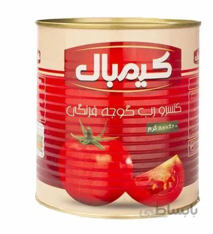 رب گوجه فرنگی کیمبال کلیددار 800 گرم باکس 12 عددی