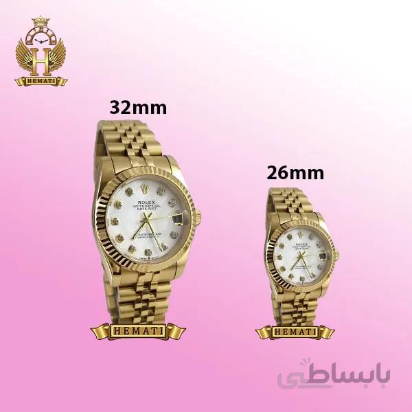 ساعت زنانه رولکس دیت جاست Rolex Datejust RODJL105 طلایی