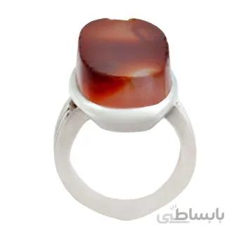 انگشتر نقره مردانه مدل عقیق یمنی کهنه کد AM_1494