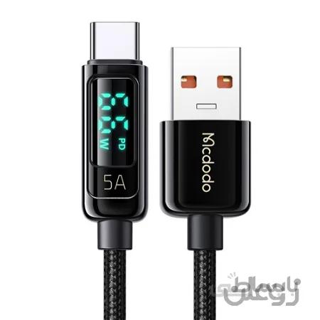 کابل شارژ USB به تایپ سی صفحه دار مک دودو مدل Mcdodo 8690 — تصویر 1
