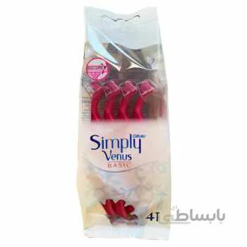 خودتراش ژیلت مدل Simply Venus Basic بسته 4 عددی