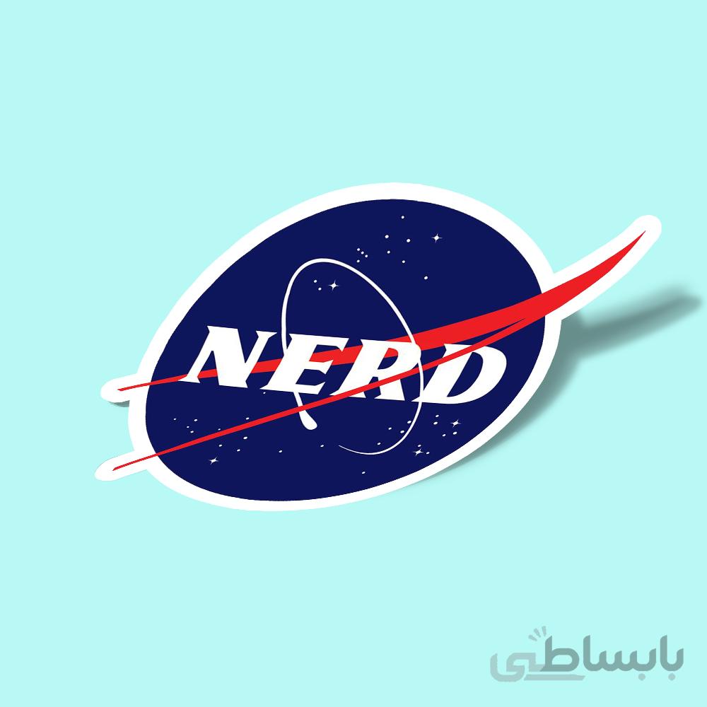 استیکر NASA Nerd Logo Parody