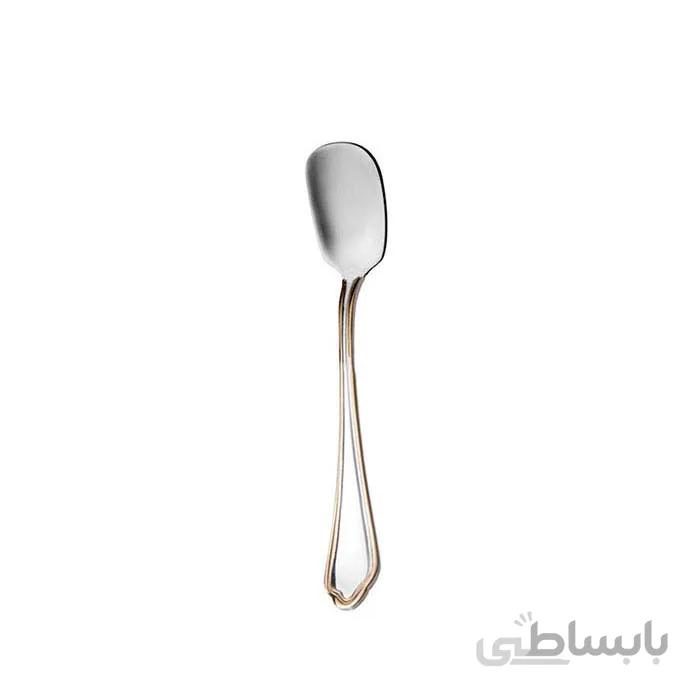 قاشق بستنی خوری ناب استیل مدل ونیز (دور طلا)