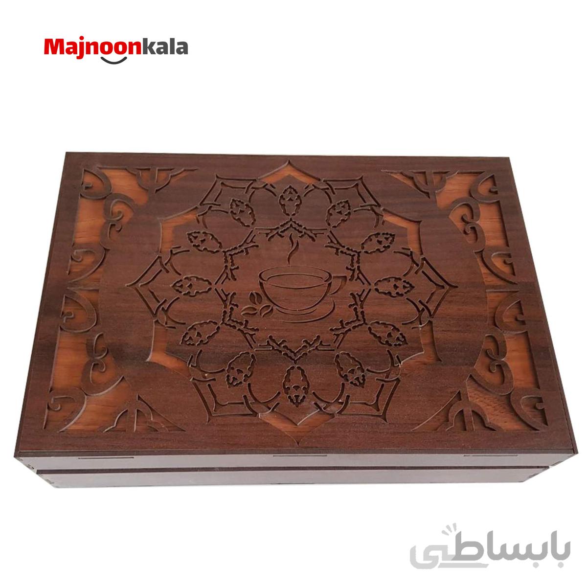 جعبه رومیزی تی بگ و تنقلات و زیر لیوانی مدل coffee کد GT65