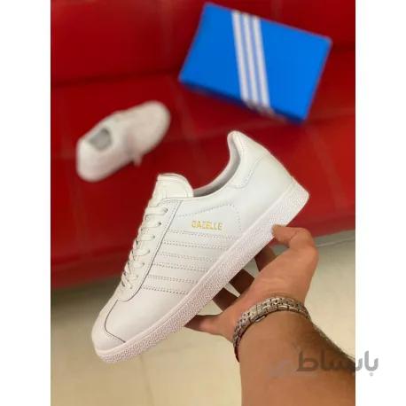 ست زنانه و مردانه آدیداس گزل سفید adidas Originals Gazelle Sneakers