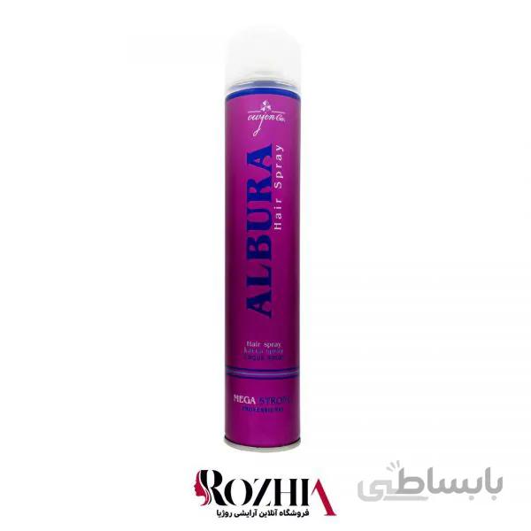 اسپری حالت دهنده مو(تافت)آلبورا مدل مگا Mega Strong حجم 500 میلی لیتر