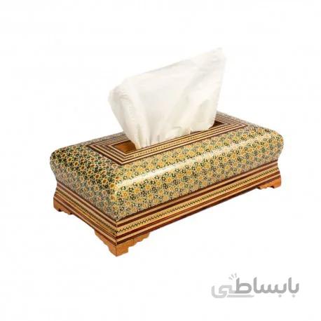 جعبه دستمال کاغذی خاتم کاری