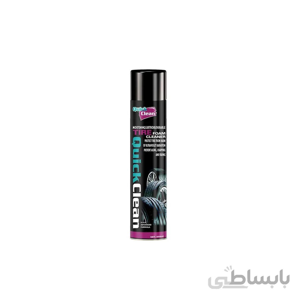 اسپری تمیز کننده تایر خودرو کوییک کلیین مدل T18 حجم 650 میلی لیتر