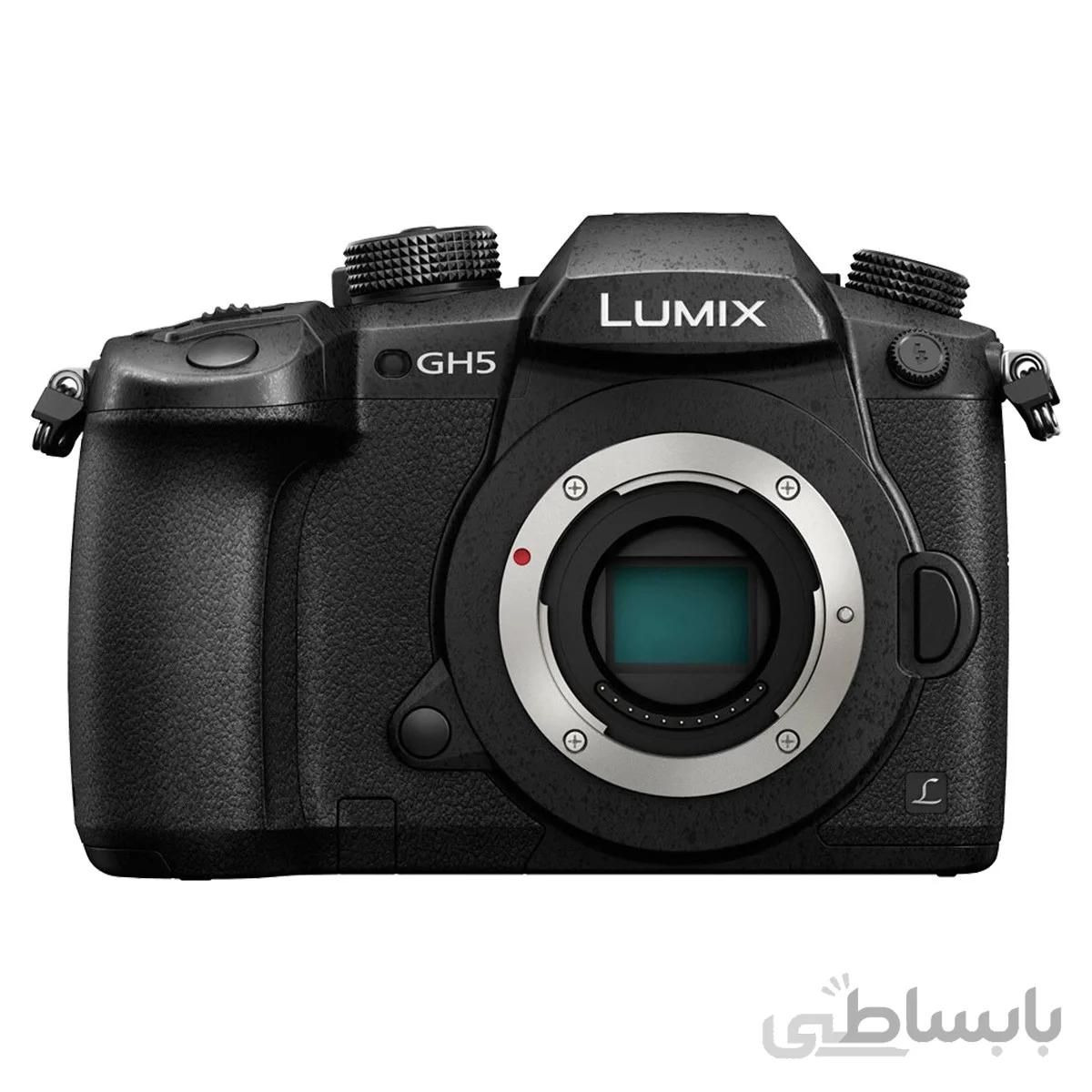 دوربین دیجیتال PANASONIC LUMIX GH5 4K، دوربین بدون Mirrorless با سرعت 20.3 مگاپیکسلی با سنسور MOS زنده دیجیتال، IIS 5-Axis Dual 2.0، 4K 4: 2: 2 10 بیتی ویدئو، Full HDMI خروجی، 3.2 اینچ LCD، DC-GH5 (سیاه) ا PANASONIC LUMIX GH5 4K Digital Camera, 20.3 Megapixel Mirrorless Camera with Digital Live MOS Sensor, 5-Axis Dual I.S. 2.0, 4K 4:2:2 10-Bit Video, Full-Size HDMI Out, 3.2-Inch LCD, DC-GH5 (Black)