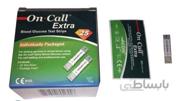 نوار تست قند خون آنکال اکسترا ا On Call Extra Blood Sugar Test Strips