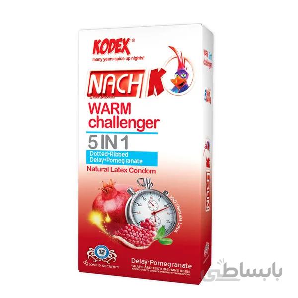 کاندوم کدکس مدل وارم چلنجر ۵in۱ Codex condom model Warm Challenger 5in1 بسته 12عددی