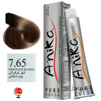 رنگ مو آنیکا (anika) شماره 7.65 بلوند شکلاتی