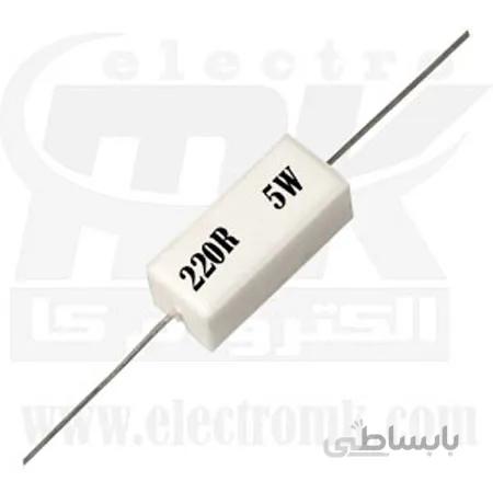 مقاومت آجری ۵وات ۲۲۰اهم
