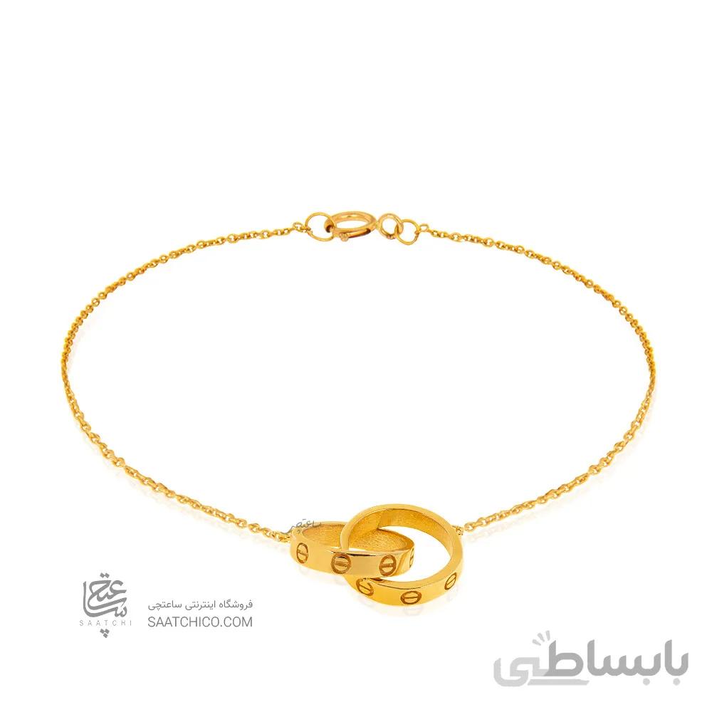 دستبند طلا طرح LOVE کارتیه دوقلو کد CB490