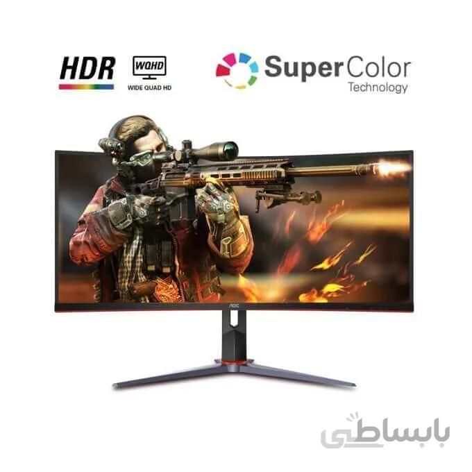مانیتور خمیده AOC CU34G2X 144Hz HDR 2K