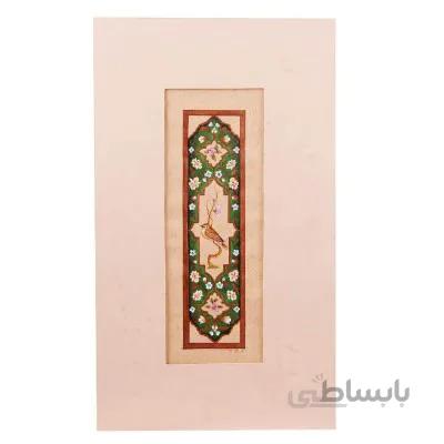 تابلو نگارگری تذهیب گل و پرنده