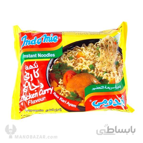 نودل مرغ اندومی با طعم ادویه کاری : وزن 75 گرم